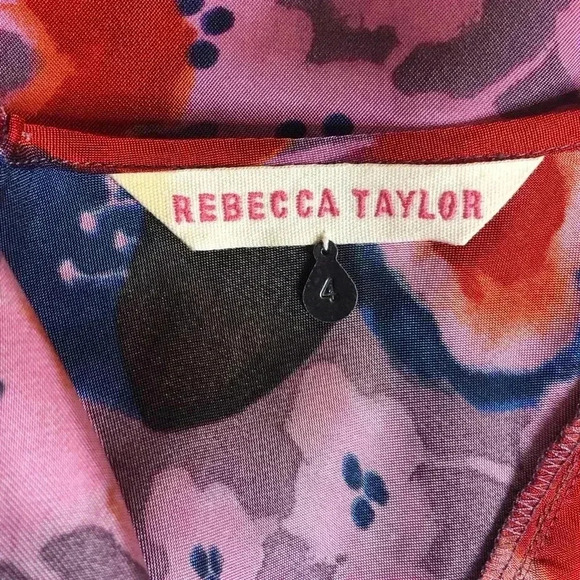 Rebecca Taylor Tank Top Shirt Sleeveless Ruffled Floral - Picture 3 of 10